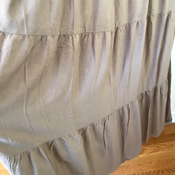 ZESICA Tiered A-Line Flutter Short Sleeve Smocked Midi Dress Women’s Size Large - Picture 5 of 16